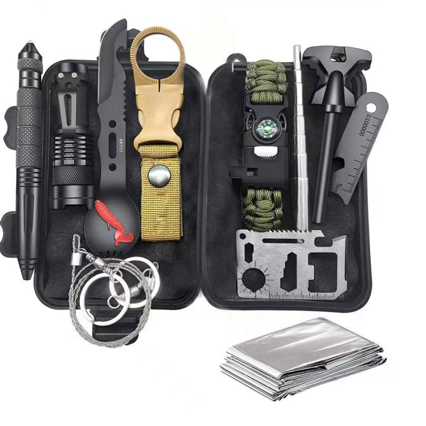 Outdoor survival equipment camping outdoor multifunctional tool set adventure self-defense